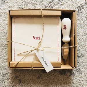 RAE DUNN Christmas Cheese Board Set
